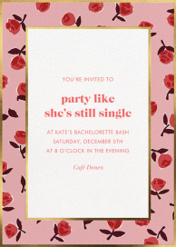 Prim Roses - Bachelorette Party Invitation by kate spade new york