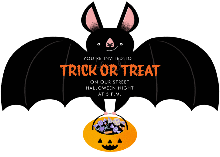 Candy Bat - Halloween Invitation by Hello!Lucky