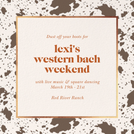 Western Border - Bachelorette Party Invitation by kate spade new york