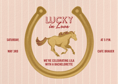 Golden Gallop - Bachelorette Party Invitation by Paperless Post