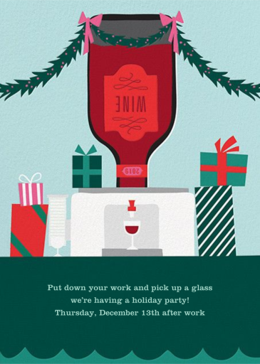 Wine Cooler - Corporate Holiday Party Invitation by Cheree Berry Paper & Design