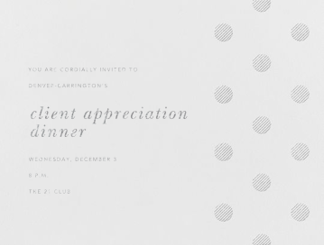 Invitación con estampado de lunares