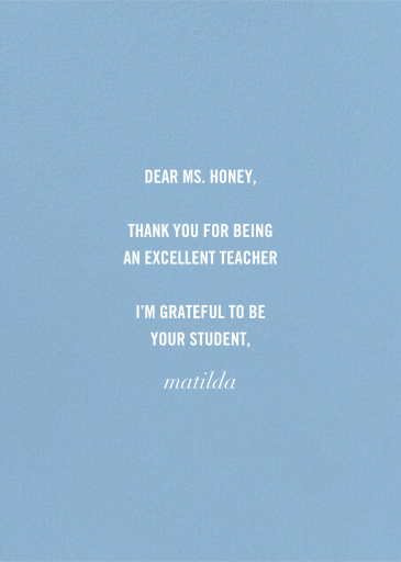 Sharper - Teacher Appreciation Invitation by Cheree Berry Paper & Design - Back