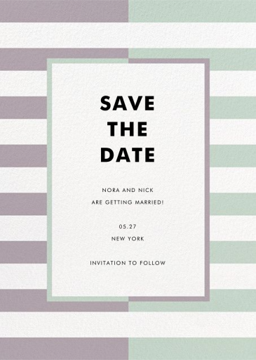 Colorblocked Stripes - Save the Date by kate spade new york