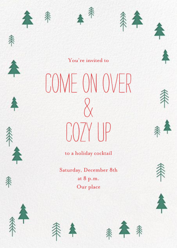 Tiny Town Forest - Christmas Party Invitation by Little Cube