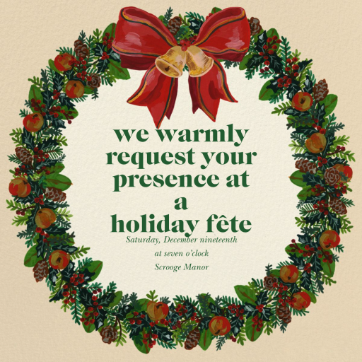 Guirlande de Noël - Invitation by Nathalie Lété