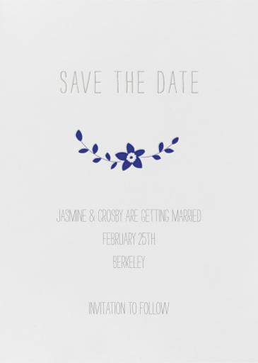 Vintage Flower Save the Date by Linda and Harriett