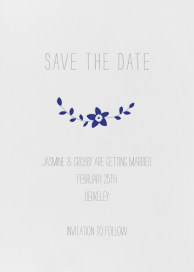 Vintage Flower Save the Date by Linda and Harriett