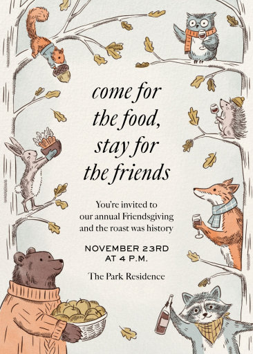 Forest Animal Friends Invitation