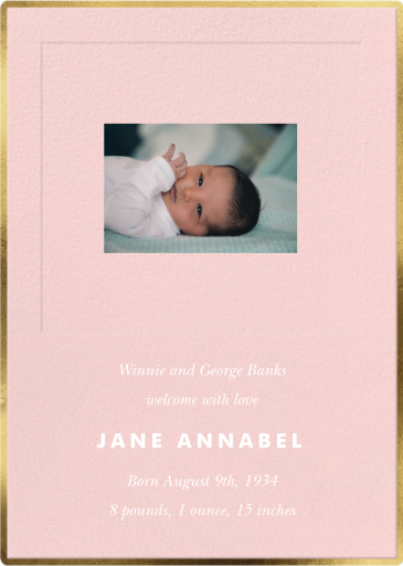 Happy to See You Photo - Birth Announcement by kate spade new york - Back