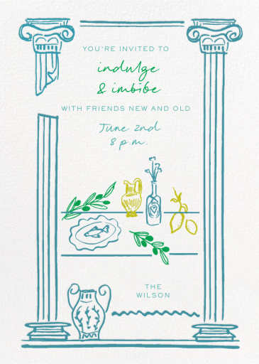 Iconic Columns - Party Invitation by Pulp Templates Co.
