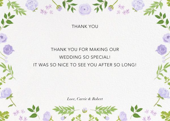 Fleurs d'Été (Photo Stationery) - Thank You Card by Paperless Post - Back