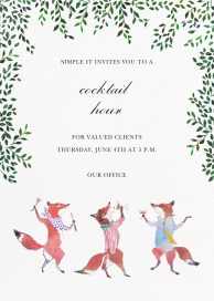 Friendly Foxes - Cocktail Party Invitation by Happy Menocal
