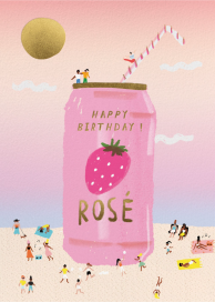 Strawberry Wine - Birthday Card by Carolyn Suzuki Studio