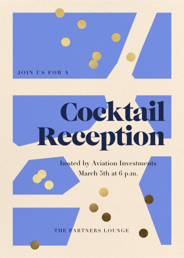 Geometric Confetti - Cocktail Party Invitation by Gold Rush Paper