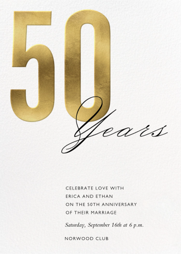 Stylish Numbers - Anniversary Invitation by Paperless Post