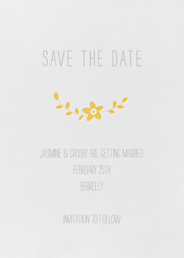 Vintage Flower Save the Date by Linda and Harriett