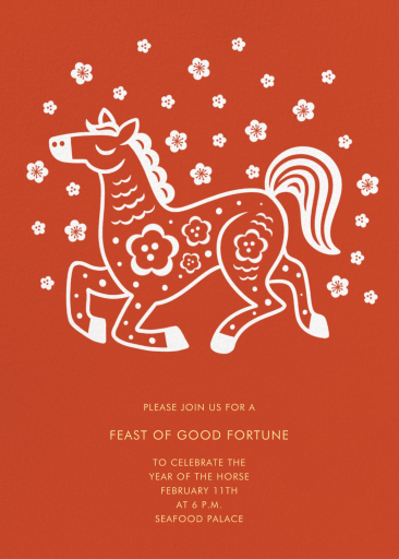 Cherry Blossom Horse - Invitation by Paperless Post