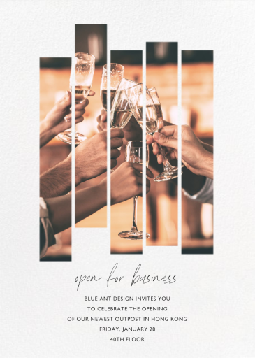 Five Dancing Photo Strips - Launch Party Invitation by Paperless Post