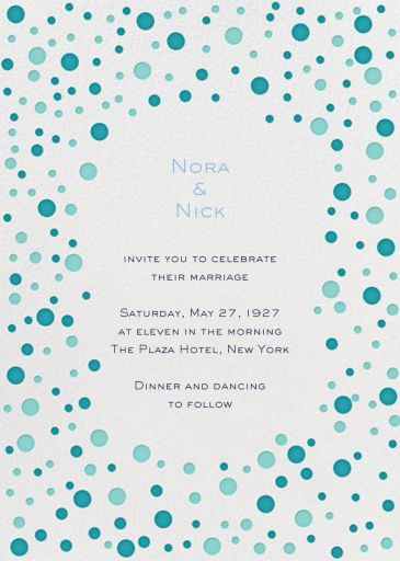 Bubbly Border - Engagement Party Invitation by Mr. Boddington's Studio