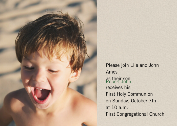 Photo Spread - First Communion Invitation by Paperless Post