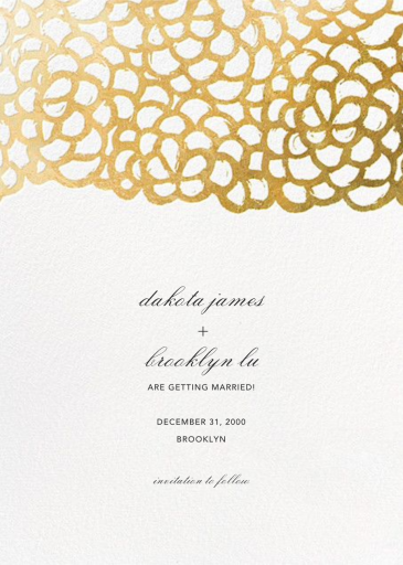 Gardenia (Tall) - Save the Date by Oscar de la Renta