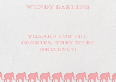 Pink Elephant Horizontal - Stationery by Paperless Post