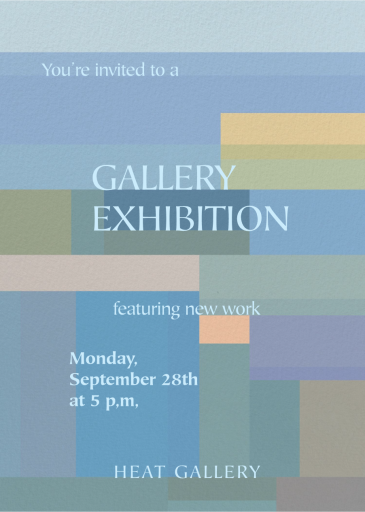 Abstract Lake - Invitation by Gold Rush Paper