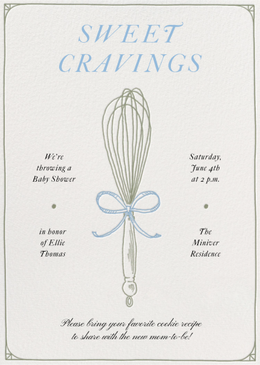 Whisk and Ribbon - Baby Shower Invitation by Martha Stewart
