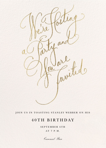 Scripted - Birthday Invitation by Stephanie Fishwick