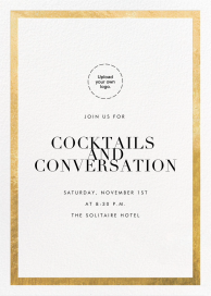 Simple Gold Border - Cocktail Party Invitation by Paperless Post