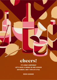 Retro Bar Cart - Birthday Invitation by kate spade new york