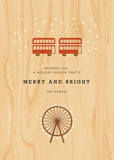 Snowy Cities - Christmas Card by Petit Collage - Back