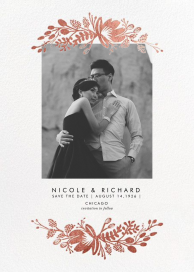 Floral Silhouette (Portrait Photo Save the Date) by Rifle Paper Co.