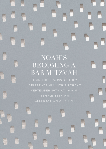 Flickering Lights - Bar & Bat Mitzvah Invitation by Kelly Wearstler