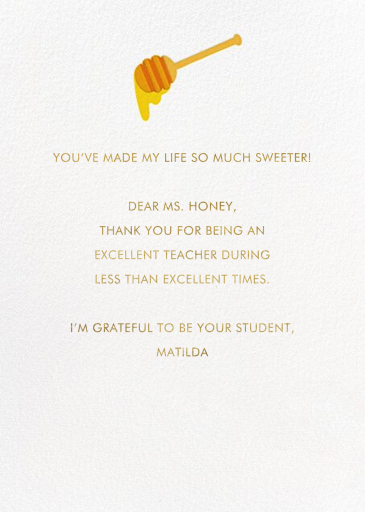 Busy Bee - Thank You Card by Hello!Lucky - Back