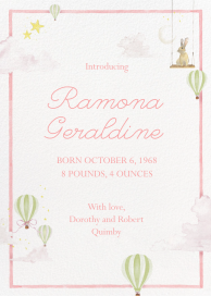 Little Dreams - Birth Announcement by Clementina Sketchbook