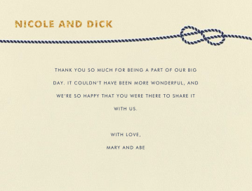 Nautical I (Thank You) by kate spade new york