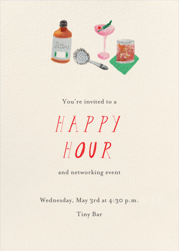 Cocktail Maker - Happy Hour Invitation by Mr. Boddington's Studio