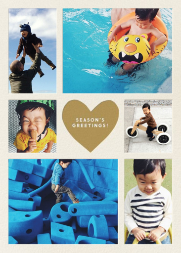 Gold Heart - Holiday Card by The Indigo Bunting