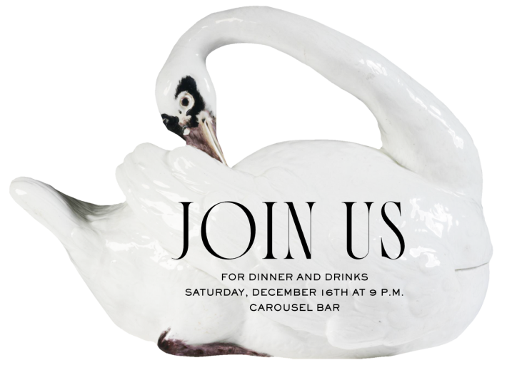 Swan Cutout - Invitation by The V&A