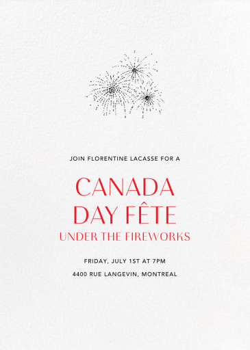 Ivory Plain - Canada Day Invitation by Paperless Post