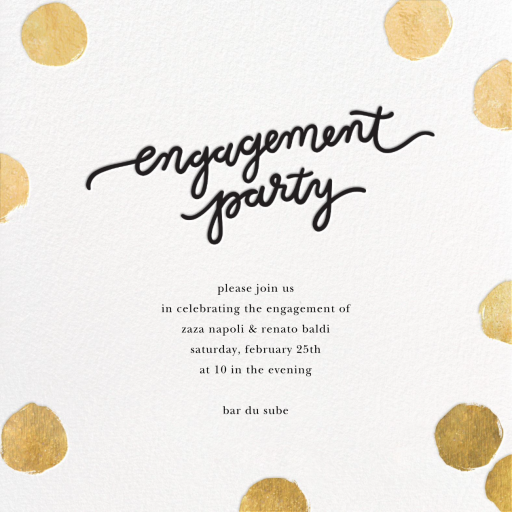 Big Dot Engagement Sugar Paper - Invitation by Sugar Paper