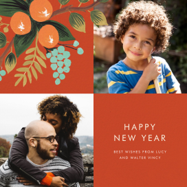 Orange Cluster (Multi-Photo) - New Year's Card by Rifle Paper Co.