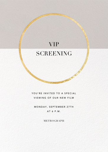 Metallic Circle - VIP Event Invitation by Paperless Post