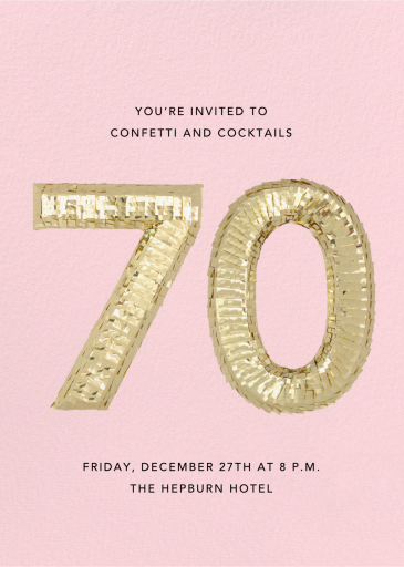 Shine - 70th Birthday Invitation by CONFETTISYSTEM