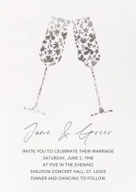 Floral Flutes - Wedding Invitation by Paperless Post