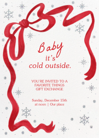 Snowflake Ribbon - Holiday Party Invitation by Paperless Post