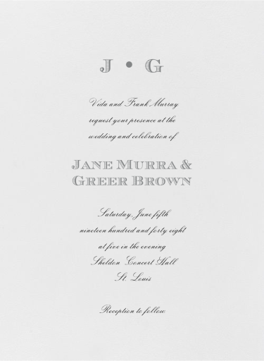 Bellomont - Wedding Invitation by Crane & Co.