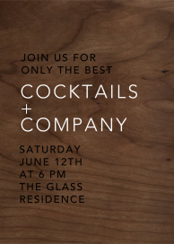 Wood Grain Dark - Fall Party Invitation by Paperless Post